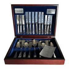 Vintage Latham & Owen 50 Piece Excalibur 18/8 Stainless Steel Canteen Cutlery