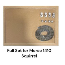 Morso Squirrel 1410 Full Set Glass, Seal, Clips & Screws Kit 234mm x 163mm