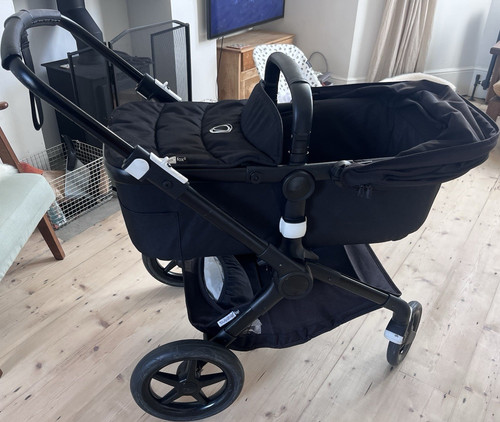 Bugaboo fox2 black pram single - black,