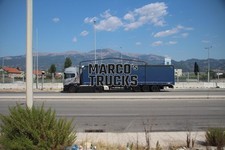 Truck Photo Scania Tarpaulin Semi Truck Greece Silver Grand Centurion #g1ju