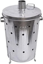 90 Litre Extra Large 90L Galvanised Metal Incinerator Recycle Garden Rubbish