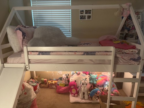 Loft twin bed - twin, slide