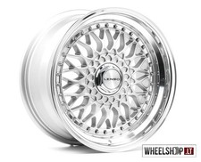 Lenso BSX BMW E30 R17 4x100 alloy wheels 4x 17 inch Silver Lip 7.5J ET20 rims