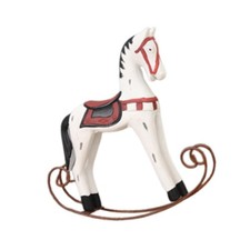 Wooden rocking horse statue