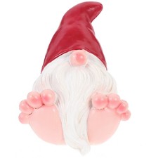  Gnome Ornament Naughty Garden Gnome Statue Special Gesture Gnome Resin Large