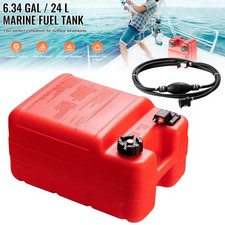 24L Gallon Boat Fuel Tank Visual Fuel Level Plastic Marine Outboard Gas Tank