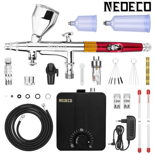 Dual action airbrush with - airbrush,