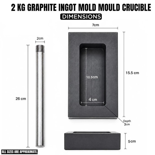 2kg graphite ingot - 2kg,
