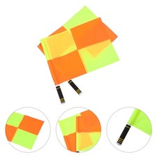 2 Pcs Track Referee Flags With