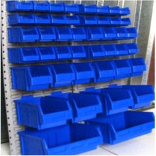 44 Plastic Parts Storage Bins With Louvre Wall Panel 