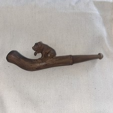 Vintage Hand Carved Black