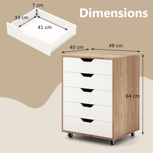 Drawer filing cabinet wooden - 5,
