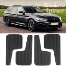 Rubber Black Set of 4 Mud Flaps Splash Guards For 5 Series F10 F11 E60 E61 M5