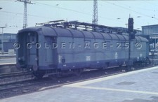 Original Slide DB Workshop Trolley with Strap Pantograph in Düsseldorf 12.12.1971 (11056