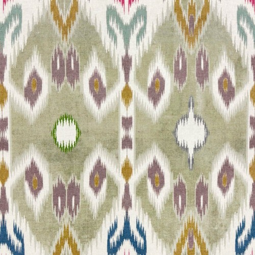 Zena ikat fabric matcha - ikat,