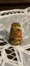 Vintage Floral Hand Painted Thimble