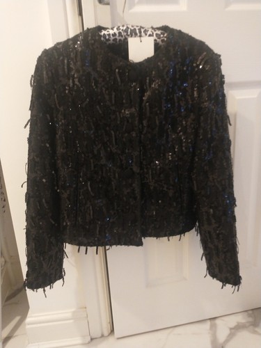 Zara black sequin - black, blazer