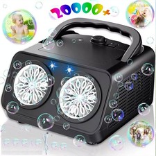 LED Bubble Blower Machine Automatic 20K Output Kids Party Birthday Outdoor Fun