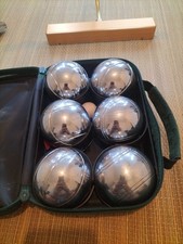 6x Vintage Boules Set / Petanque Carrier Case Included. Good Condition