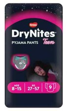 Huggies DryNites Girl's Pyjama Pants, 8-15 Years. Flower Design. (27 Pack)