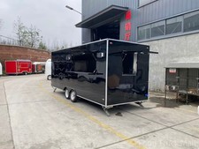 Black Mobile Food Trailer | Street Catering Van | Coffee & Burger Truck
