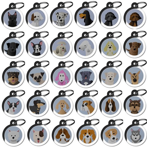Personalised breed pet tags - breed, id