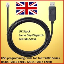 USB programming cable for Tait T2000 Series Radio T2010 T2011 T2015 T2017 T2020