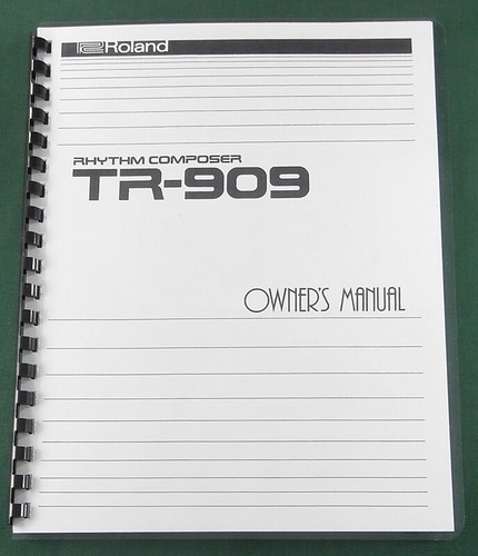 Roland 909 owner manual - tr-909, owner's