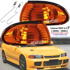 Crystal Amber Signal Corner Light Fit For Mitsubishi Lancer EVO 1 2 3 CD9A CE9A