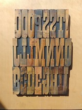 Vintage WOODEN Letterpress PRINTING BLOCKS 5 Inches High. Choose Your Letter.