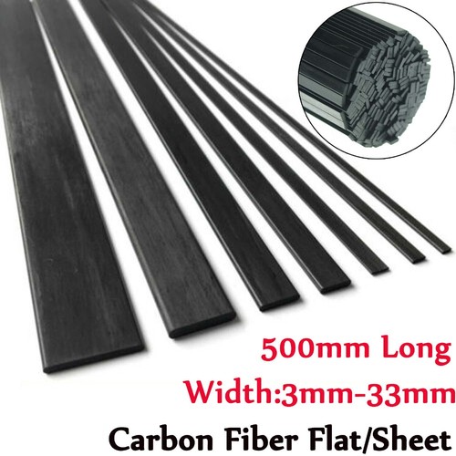 10pcs 500mm carbon fiber flat - carbon,