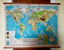 1968 Pull Down Vintage Map of