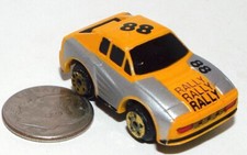 Small Rally Car in Yellow and Gray marked number 88
