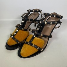 Valentino Garavani Rockstud Heels UK 6 EU 38.5 Dress Shoes Slingback Italy COA