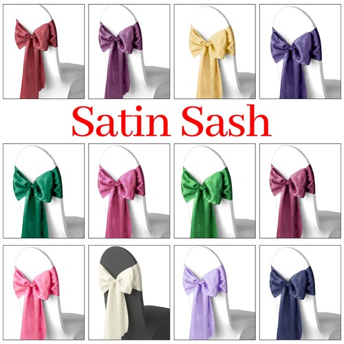 Wedding satin chair sashes - satin, for