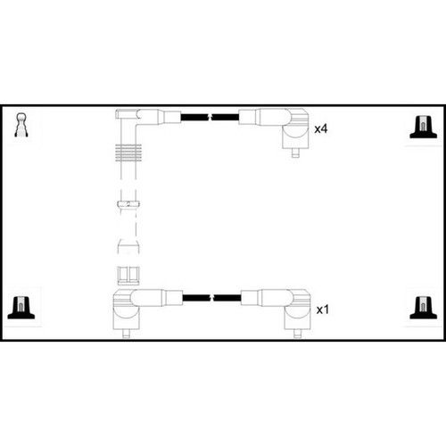Leads ignition cables kit - leads,