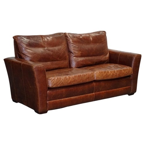 Vintage brown leather two - leather, to
