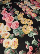Sanderson Hollyhocks Ebony