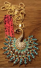 Peacock Necklace.  Betsey