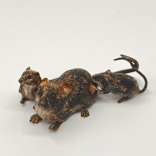 Antique vienna bronze - bronze, mouse