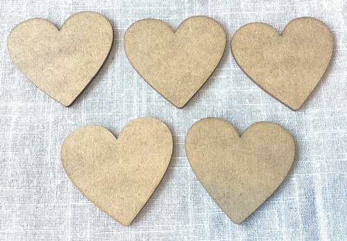 Wooden hearts craft shapes - hearts,