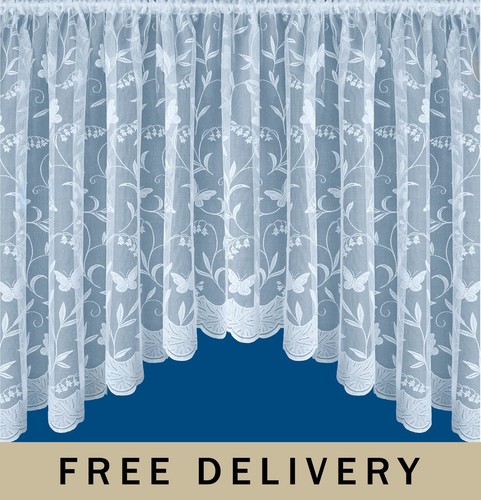 Lace floral net - floral, curtain
