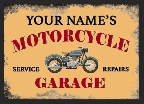 Motorcycle garage sign - motorcycle,