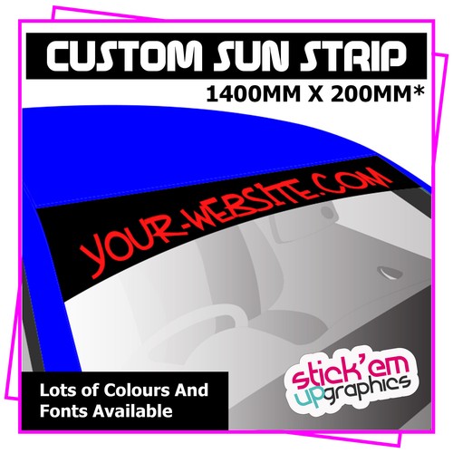 Custom text vinyl sun strip - custom,