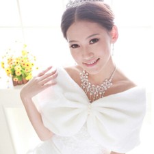 Shawl Capelet Plush Wrap Shrug Cape Wedding Party Women Faux Fur Bolero