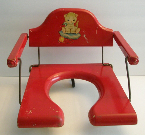 Vintage wooden child potty - wooden,