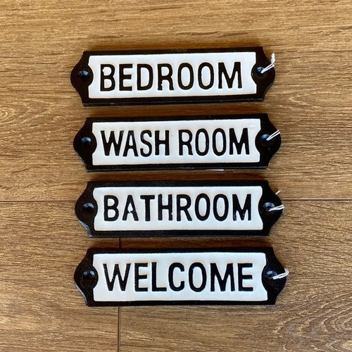 Vintage door signs cast - cast, iron