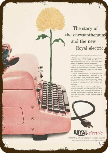 1955 royal pink typewriter - royal,