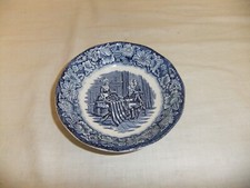 Staffordshire Liberty Blue Pottery England - Historic Colonial Scenes 3A5A #
