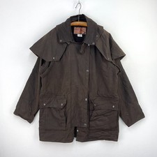 Outback Trail Oilskin Coat Mens Large Brown Wax Foxfire Duster Riding Stockman